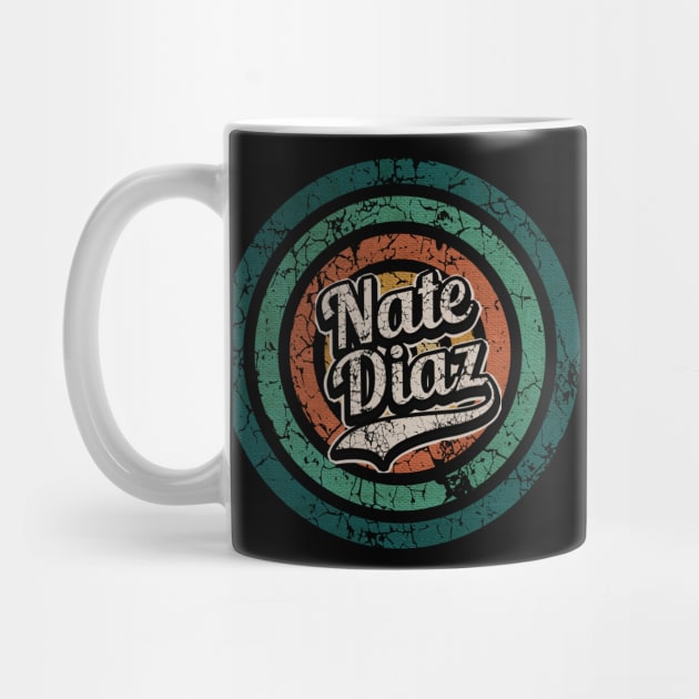 Nate Diaz // Retro Circle Crack Vintage by People Mask